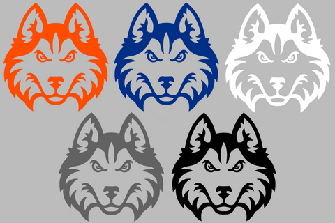 Houston Christian Huskies Team Logo Vinyl Decal PICK COLOR & SIZE