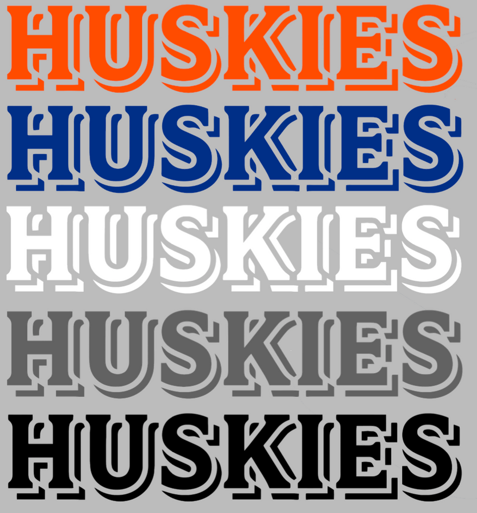 Houston Christian Huskies Team Name Logo Premium DieCut Vinyl Decal PICK COLOR & SIZE