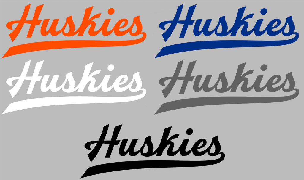 Houston Christian Huskies Script Team Name Logo Premium DieCut Vinyl Decal PICK COLOR & SIZE