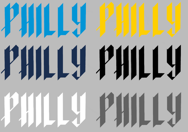 Philadelphia Phillies City Connect PHILLY Logo Premium DieCut Vinyl Decal PICK COLOR & SIZE