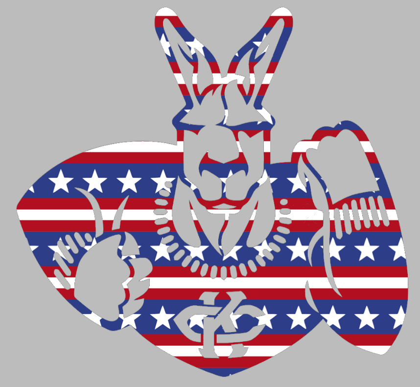 Kansas City Roos Team Logo Stars & Stripes USA American Flag Vinyl Decal PICK SIZE