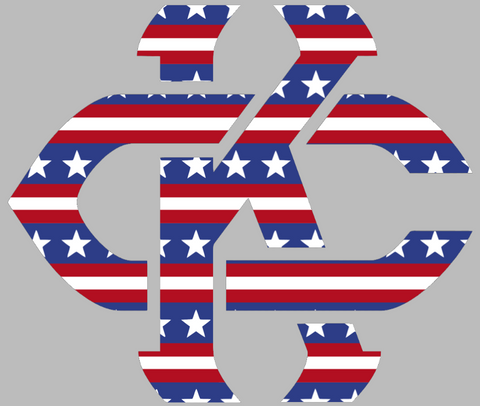 Kansas City Roos KC Logo Stars & Stripes USA American Flag Vinyl Decal PICK SIZE