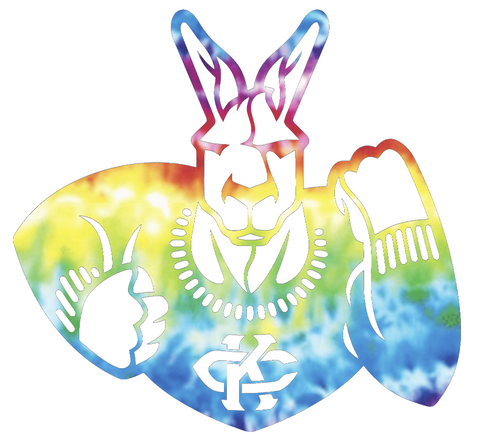 Kansas City Roos Team Logo Crucial Catch Cancer Tie Dye Vinyl Decal PICK SIZE