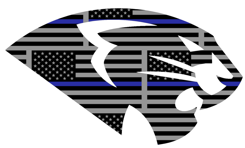 High Point Panthers Mascot Logo Thin Blue Line American Flag Premium DieCut Vinyl Decal PICK SIZE