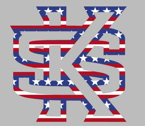 Kennesaw State Owls Team Logo Stars & Stripes USA American Flag Vinyl Decal PICK SIZE