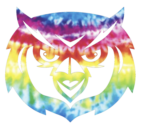 Kennesaw State Owls Mascot Logo Crucial Catch Cancer Tie Dye Vinyl Decal PICK SIZE