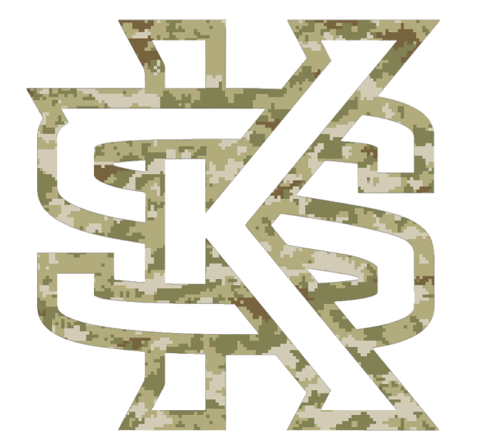 Kennesaw State Owls Team Logo Salute to Service Camouflage Camo Vinyl Decal PICK SIZE