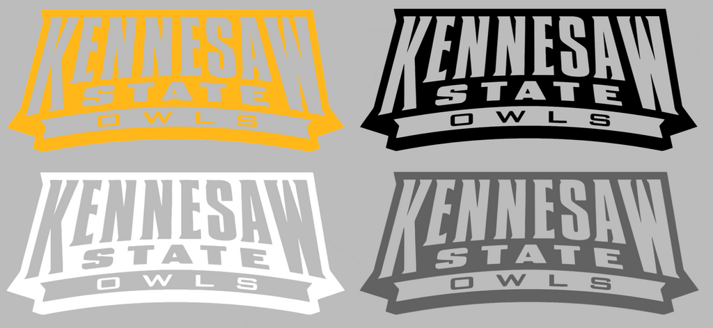 Kennesaw State Owls Team Name Logo Premium DieCut Vinyl Decal PICK COLOR & SIZE