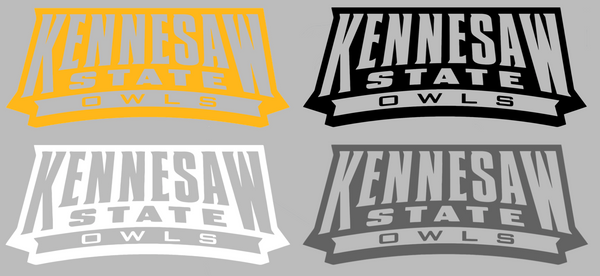 Kennesaw State Owls Team Name Logo Premium DieCut Vinyl Decal PICK COLOR & SIZE