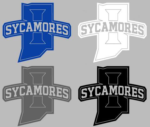 Indiana State Sycamores Team Logo Premium DieCut Vinyl Decal PICK COLOR & SIZE