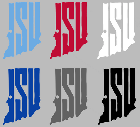 Indiana State Sycamores Retro Throwback Logo Premium DieCut Vinyl Decal PICK COLOR & SIZE