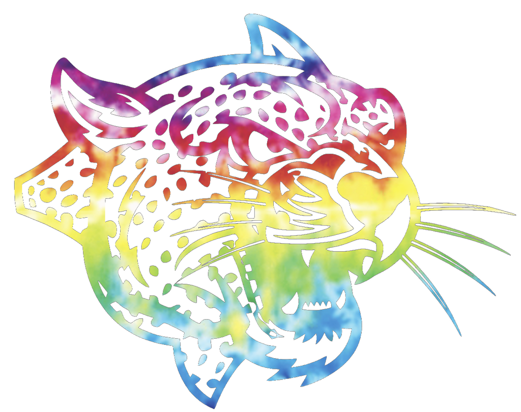 Lafayette Leopards Team Logo Crucial Catch Cancer Tie Dye Vinyl Decal PICK SIZE