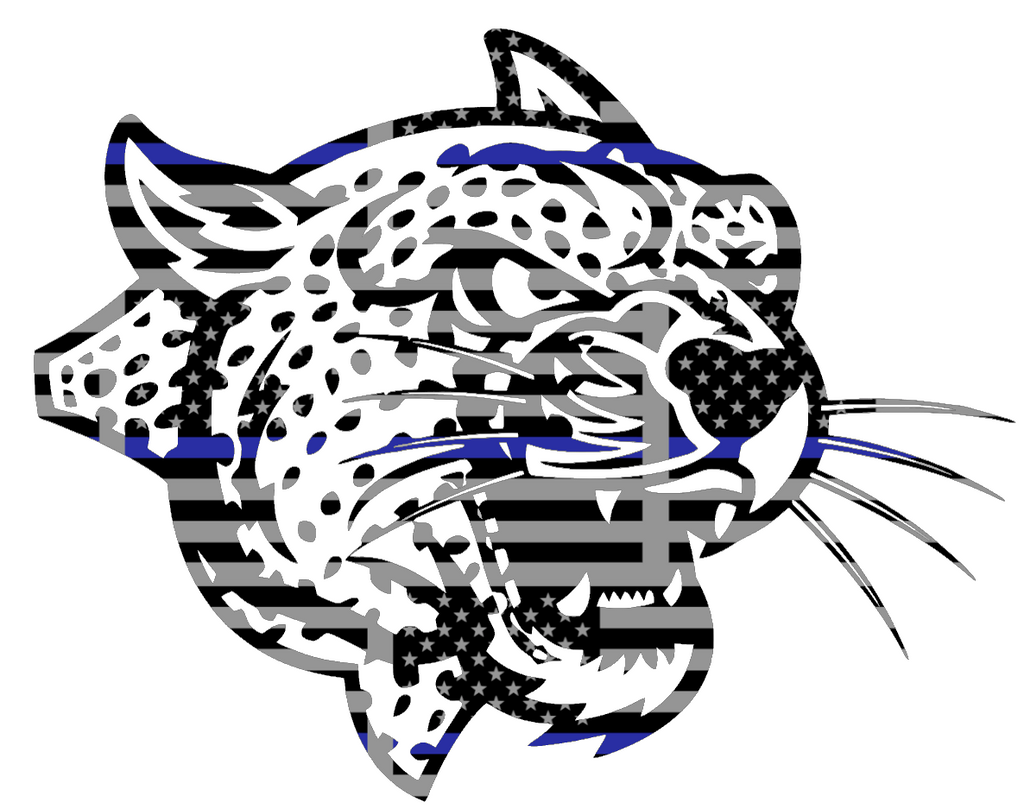 Lafayette Leopards Team Logo Thin Blue Line American Flag Premium DieCut Vinyl Decal PICK SIZE
