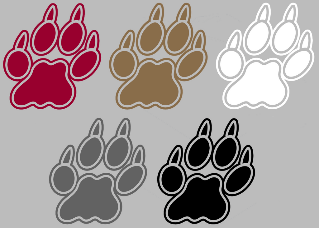 Lafayette Leopards Paw Print Logo Premium DieCut Vinyl Decal PICK COLOR & SIZE