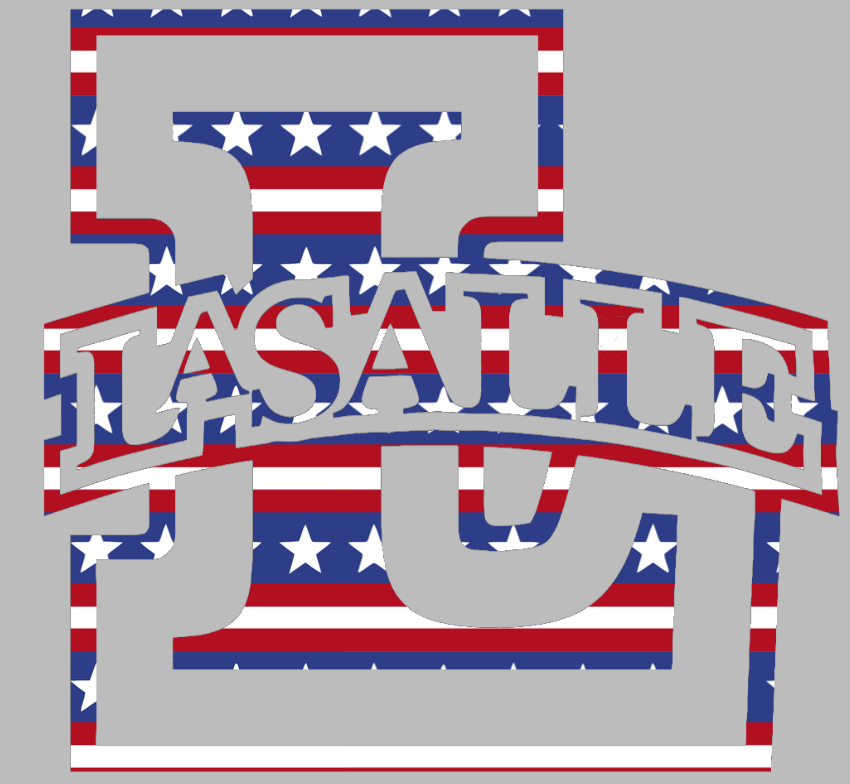 La Salle Explorers Team Logo Stars & Stripes USA American Flag Vinyl Decal PICK SIZE