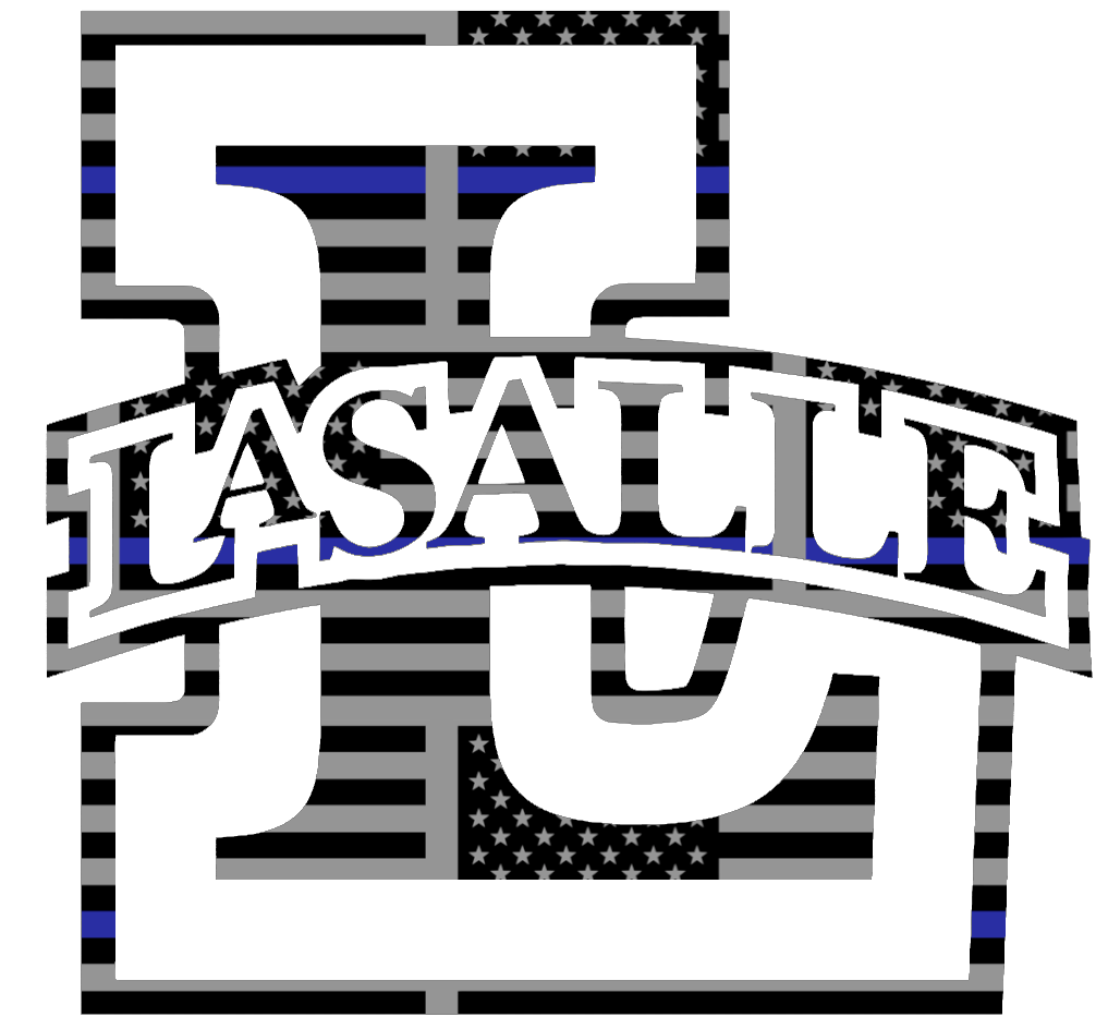 La Salle Explorers Team Logo Thin Blue Line American Flag Premium DieCut Vinyl Decal PICK SIZE