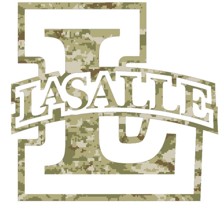 La Salle Explorers Team Logo Salute to Service Camouflage Camo Vinyl Decal PICK SIZE