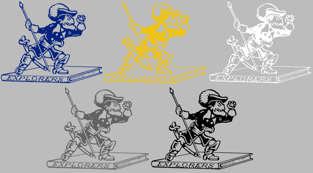 La Salle Explorers Retro Throwback Logo Premium DieCut Vinyl Decal PICK COLOR & SIZE