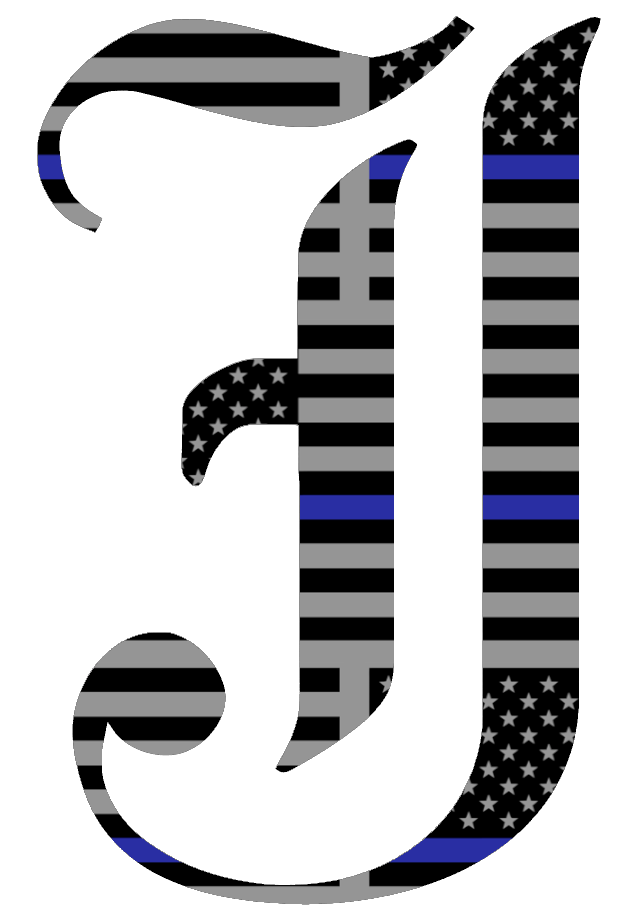 Jacksonville State Gamecocks J Logo Thin Blue Line American Flag Premium DieCut Vinyl Decal PICK SIZE