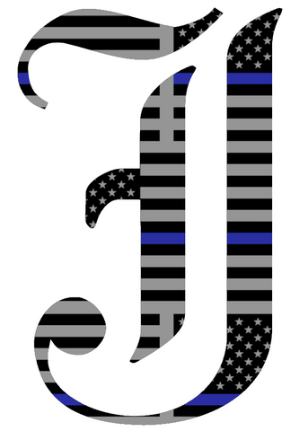 Jacksonville State Gamecocks J Logo Thin Blue Line American Flag Premium DieCut Vinyl Decal PICK SIZE