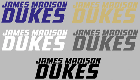 James Madison Dukes Team Name Logo Premium DieCut Vinyl Decal PICK COLOR & SIZE