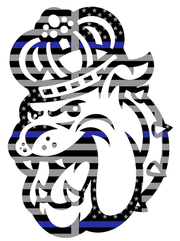 James Madison Dukes Mascot Head Logo Thin Blue Line American Flag Premium DieCut Vinyl Decal PICK SIZE