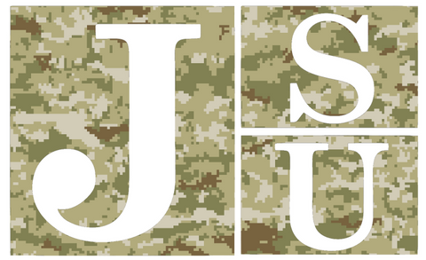 Jackson State Tigers Team Logo Salute to Service Camouflage Camo Vinyl Decal PICK SIZE