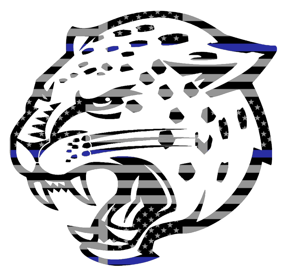 IUPUI Jaguars Team Logo Thin Blue Line American Flag Premium DieCut Vinyl Decal PICK SIZE