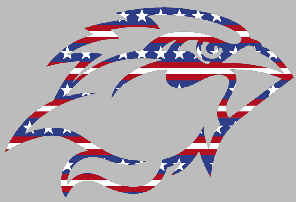 Lamar Cardinals Team Logo Stars & Stripes USA American Flag Vinyl Decal PICK SIZE