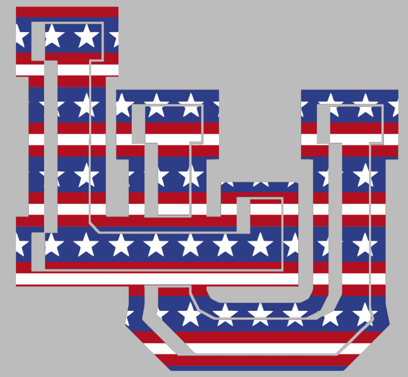 Lamar Cardinals LU Logo Stars & Stripes USA American Flag Vinyl Decal PICK SIZE