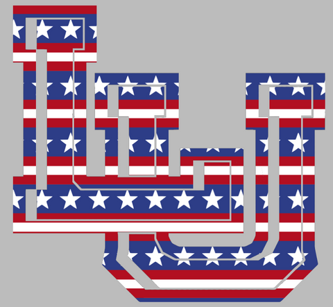 Lamar Cardinals LU Logo Stars & Stripes USA American Flag Vinyl Decal PICK SIZE