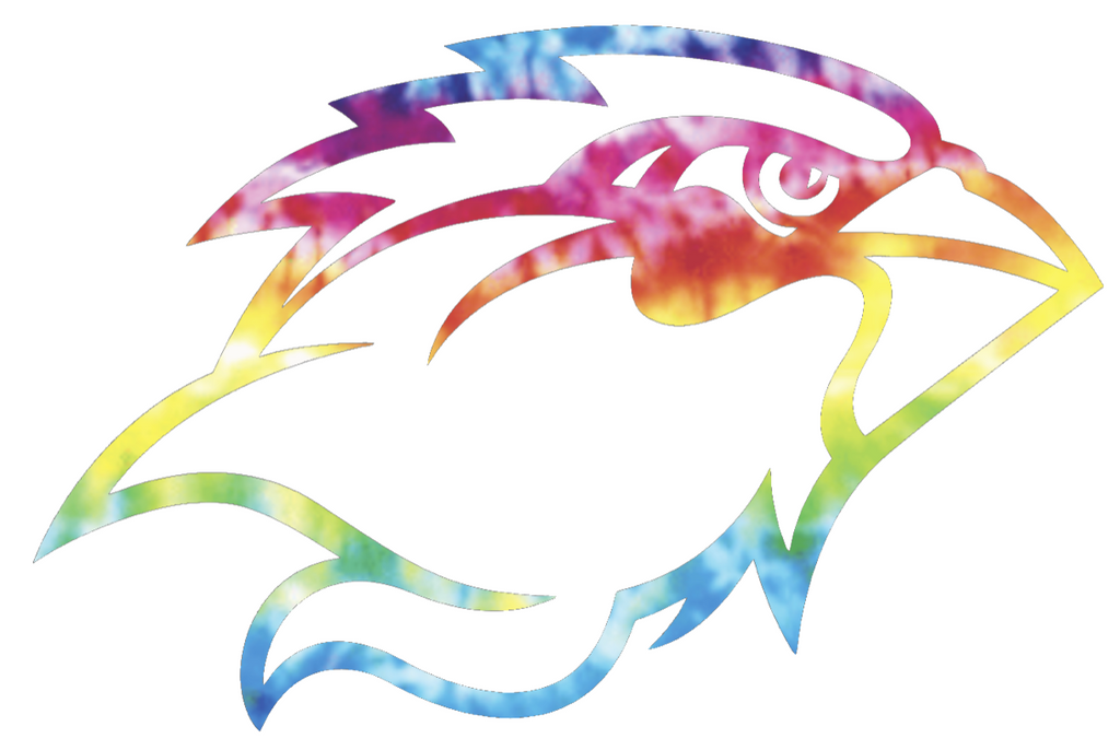 Lamar Cardinals Team Logo Crucial Catch Cancer Tie Dye Vinyl Decal PICK SIZE