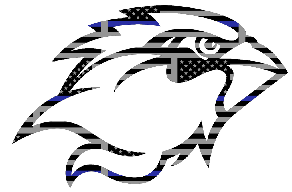 Lamar Cardinals Team Logo Thin Blue Line American Flag Premium DieCut Vinyl Decal PICK SIZE