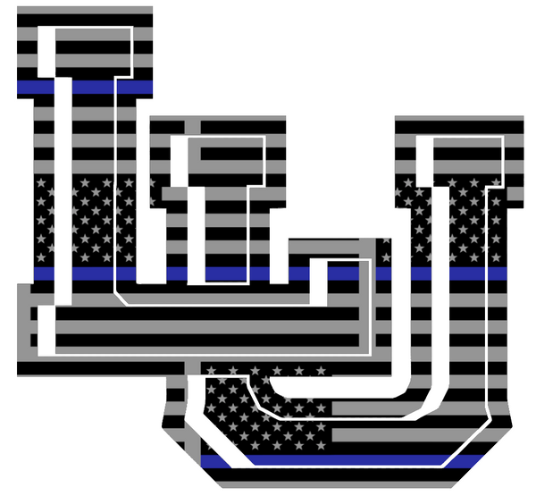 Lamar Cardinals LU Logo Thin Blue Line American Flag Premium DieCut Vinyl Decal PICK SIZE