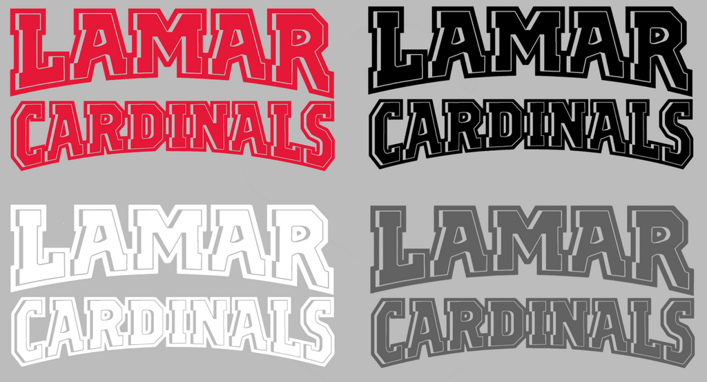 Lamar Cardinals Team Name Logo Premium DieCut Vinyl Decal PICK COLOR & SIZE