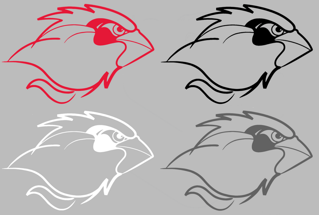 Lamar Cardinals Retro Throwback Logo Premium DieCut Vinyl Decal PICK COLOR & SIZE