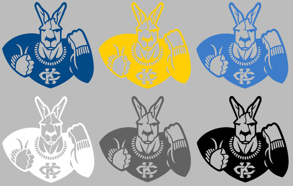 Kansas City Roos Team Logo Premium DieCut Vinyl Decal PICK COLOR & SIZE