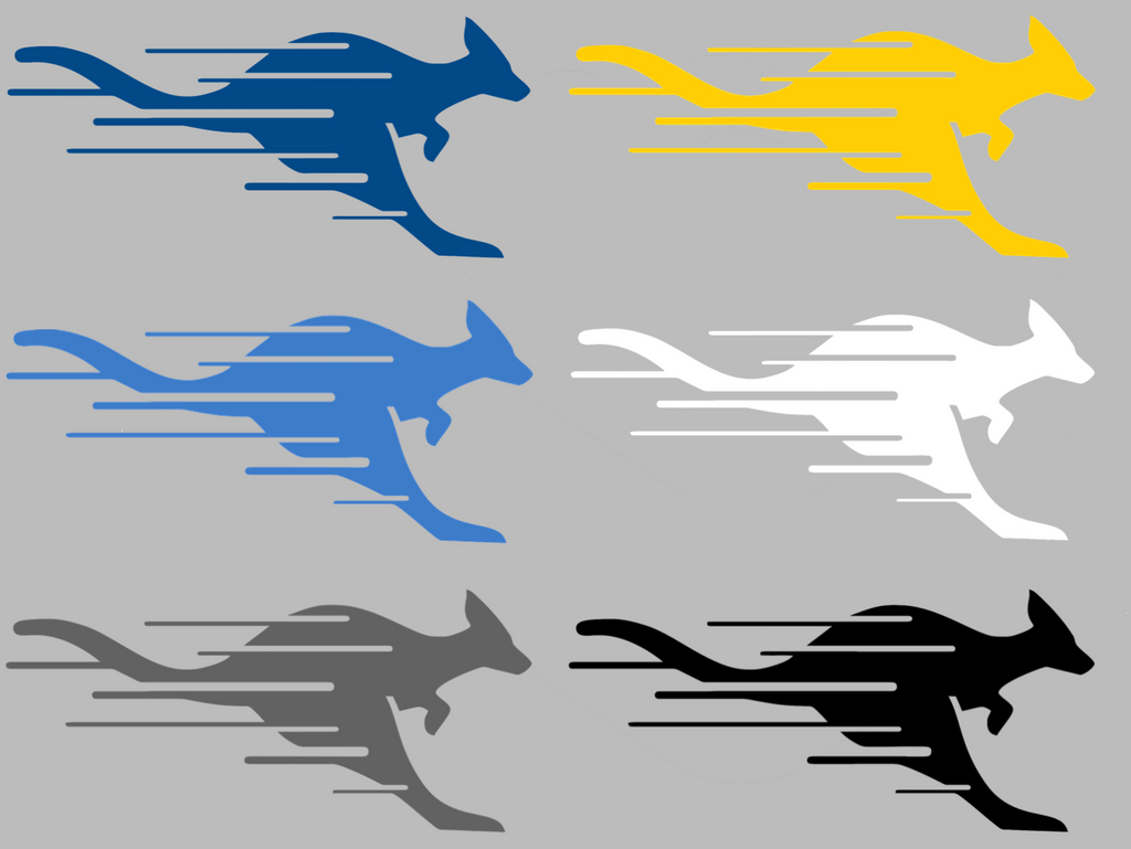 Kansas City Roos Retro Throwback Logo Premium DieCut Vinyl Decal PICK COLOR & SIZE