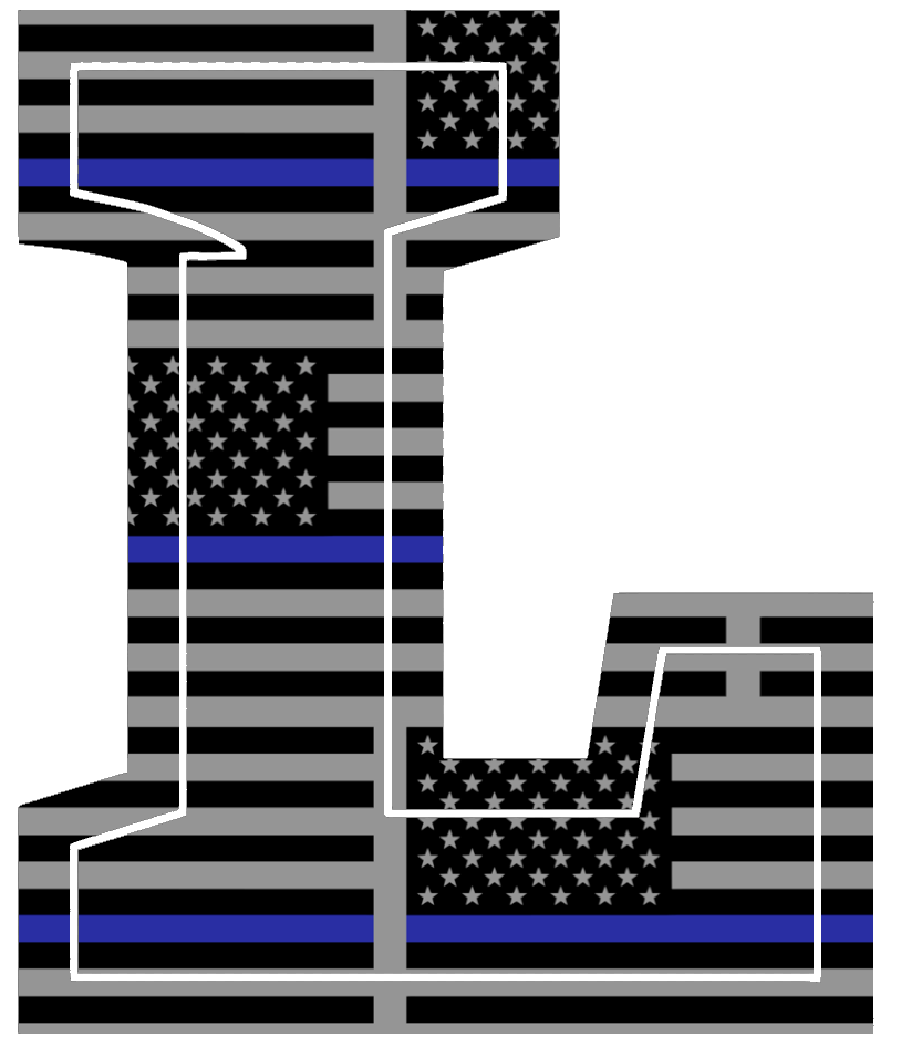 Lipscomb Bison Team Logo Thin Blue Line American Flag Premium DieCut Vinyl Decal PICK SIZE