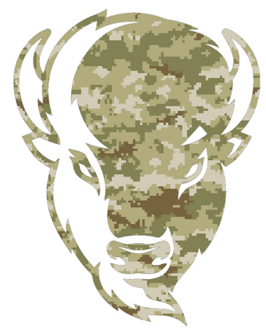 Lipscomb Bison Mascot Logo Salute to Service Camouflage Camo Vinyl Decal PICK SIZE