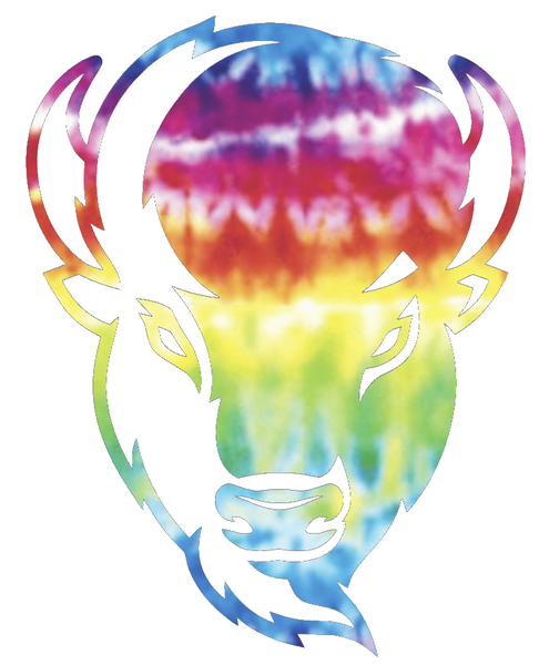 Lipscomb Bison Mascot Logo Crucial Catch Cancer Tie Dye Vinyl Decal PICK SIZE