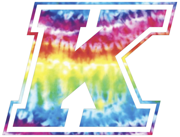 Kent State Golden Flashes K Logo Crucial Catch Cancer Tie Dye Vinyl Decal PICK SIZE