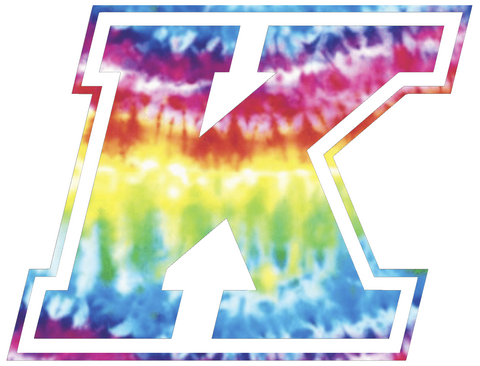 Kent State Golden Flashes K Logo Crucial Catch Cancer Tie Dye Vinyl Decal PICK SIZE