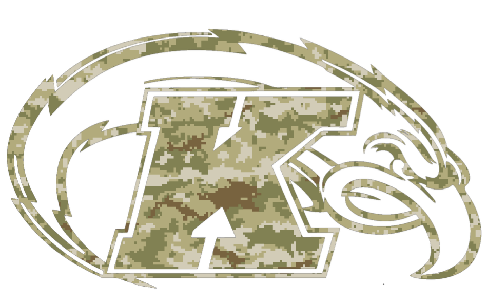 Kent State Golden Flashes Team Logo Salute to Service Camouflage Camo Vinyl Decal PICK SIZE
