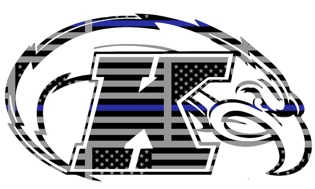 Kent State Golden Flashes Team Logo Thin Blue Line American Flag Premium DieCut Vinyl Decal PICK SIZE