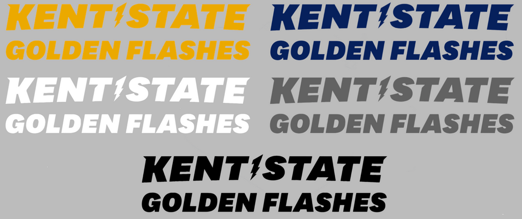 Kent State Golden Flashes Team Name Logo Premium DieCut Vinyl Decal PICK COLOR & SIZE