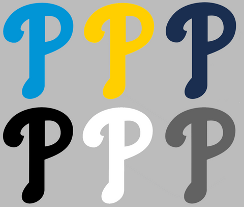 Philadelphia Phillies City Connect P Logo Premium DieCut Vinyl Decal PICK COLOR & SIZE (Copy)