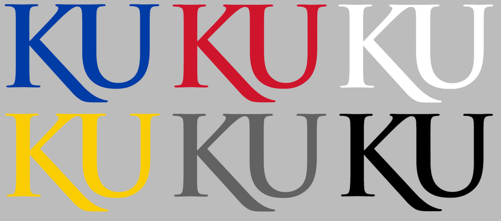 Kansas Jayhawks KU Logo Premium DieCut Vinyl Decal PICK COLOR & SIZE