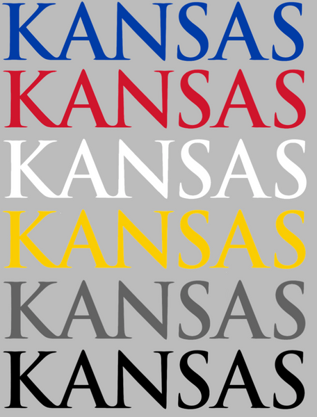 Kansas Jayhawks Team Name Logo Premium DieCut Vinyl Decal PICK COLOR & SIZE