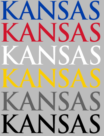 Kansas Jayhawks Team Name Logo Premium DieCut Vinyl Decal PICK COLOR & SIZE